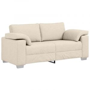 VidaXL Canap&eacute; avec coussin avec oreiller Beige 180 x 77 x 82 cm Lin