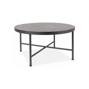 AC-Déco Tables basses - Table basse ronde - H 41 cm - Amulet Noir