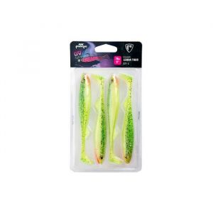 Fox Rage Leurre souple slick shad ultra UV lemontiger 5"