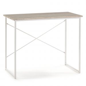 Image de Vs Venta-stock - Bureau Cáceres Blanc,Table pour pc, Style Industriel, 90 cm Longueur - blanc