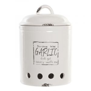 Boîte Dkd Home Decor 17,7 x 17,7 x 26 cm Blanc Dolomite Ail