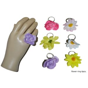 Ruedelafete Lot De 6 Bagues Fleurs