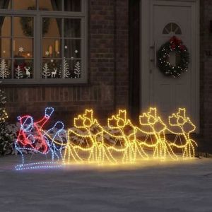 VidaXL D&eacute;coration de No&euml;l avec 1224 LED Multicolore 69 x 79 cm PVC