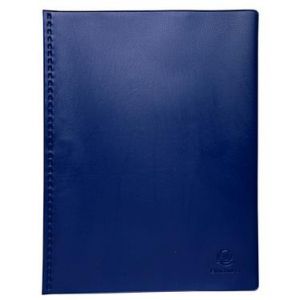 Exacompta 88122E - Protège-documents Véga A4 30 vues, PVC opaque bleu