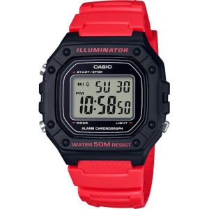 Casio Montre Sport W-218H-4BVEF - Homme - Rouge - 5 bars