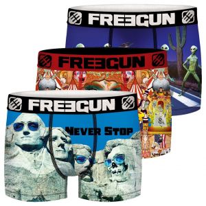 Image de Freegun Calecon Boxer Homme Microfibre (Lot de 3) Taille M
