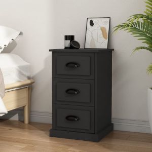 VidaXL Table de chevet noir 39x39x67 cm bois d’ingénierie