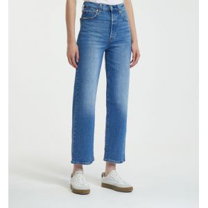 Levi's Jean droit d&eacute;lav&eacute; coton stretch Bleu - Couleur Bleu - Taille S