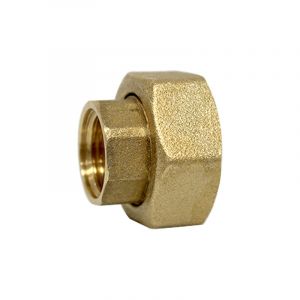 Arcanaute Raccord Union Droit 2 pièces Femelle/Femelle douille 1/2'' (15/21) - écrou Ø1'' (26/34) (à joint plat)