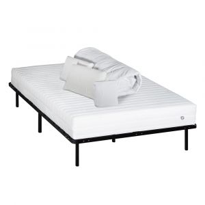 Neorev Ensemble 140x190 Matelas Mousse HD + Sommier + Accessoires