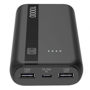 Cellularline Batterie externe 10000mAh 2x12W USB-C noir