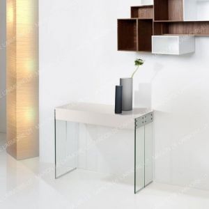 Image de Table Console Extensible - GIOVANNI MARCHESI - New York - Blanc Laqué - 12 places - Design Contemporain