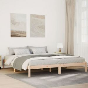 VidaXL Cadre de lit extra long sans matelas 180x210 cm bois massif pin