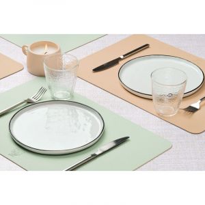 Set de table réversible - cuir recyclé