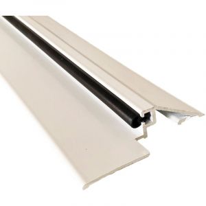 Seuil de porte pmr (Norme Handicap) aluminium avec joint et d&eacute;coupe d'angles (Laqu&eacute; blanc, 830mm) Homewell