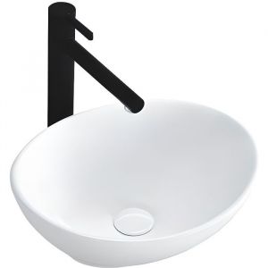 Réa LAVABO SOFIA MINI VASQUE A POSER EN CERAMIQUE BLANCHE OVALE MARQUE