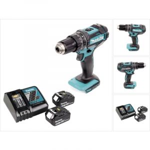 Makita DHP 482 RG Perceuse-visseuse à percussion sans fil 18 V 62 Nm + 2x Batteries 6,0 Ah + Chargeur