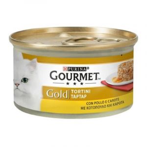 Gourmet Gold Galettes aux Légumes Humide Chats avec Poulet et Carottes, 85 GR