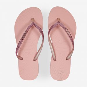 Havaianas Tongs Slim Glitter Femme - Pink, Pink - Taille 39/40