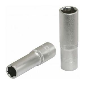 Image de KS Tools 911.3830 - Douille longue F6 3/8'' CHROMEmat D.10 mm L.63mm