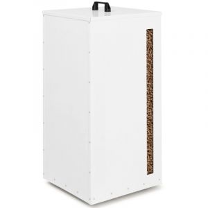 Idmarket Réservoir à granulés 45 kg blanc rangement à pellets 36 x 36 x 76 cm