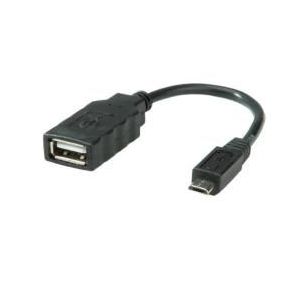 Image de Roline 11.02.831 - Câble USB 2.0 A (F) vers Micro-USB B (M) OTG