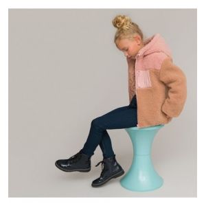 Blouson à capuche effet moutonné