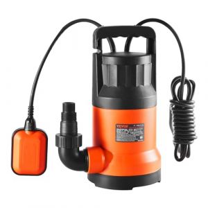 Pompe a eau submersible utilitaire, 400 w, pompe de puisard, 9500 l/h, hauteur de refoulement max. 7,9 m, cable dealimentation de 3 m pour drainer