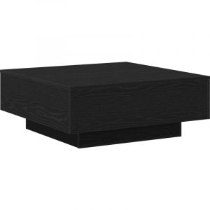 VidaXL Table Basse Noir Chêne 80x80x31 Cm En Bois