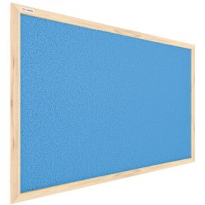 Tableau en Liège Bleu Pastel avec Cadre en Bois 60x40cm