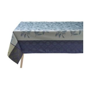 Image de Le Jacquard Français Nappe enduite Arrière-pays Enduit 100% coton Bleu