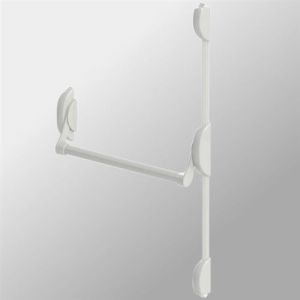 Serrure barre antipanique Cross Bar 2 s Haut Bas DOM Metalux Couleur Blanc, Dimension 840 mm