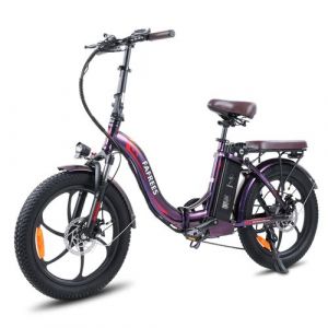 Image de Velo electrique pliable Fafrees F20 Pro 20 pouces Autonomie 90km Amortisseur avant Freins &agrave; disque Batterie 36V18Ah Violet