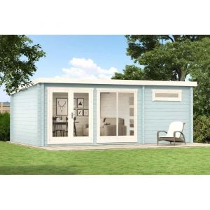 Alpholz - Naturel, 40 mm &Eacute;paisseur de paroi 600 x 425 cm - Naturel