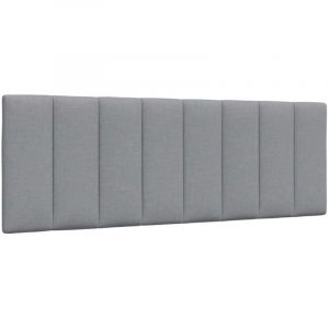 VidaXL Coussin de tête de lit gris clair 120 cm tissu