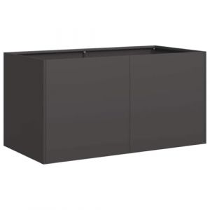 VidaXL Jardinière noir 80x40x40 cm acier laminé à froid