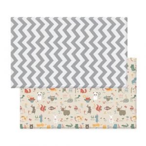 Tapis d'&eacute;veil Zig Zag Gris