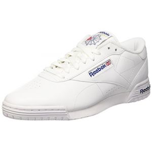 Reebok Ex-O-Fit Lo Clean Logo Int, Baskets Basses Homme, AR3169_39 EU_White/Royal Blue/Royal Blue, 46 EU