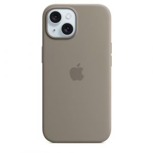 Image de Apple Coque en silicone avec MagSafe pour iPhone 15 - Argile