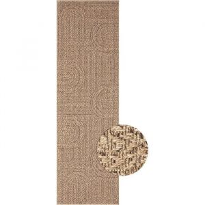 Tapis ext&eacute;rieur en jute Look &agrave; motif de Arc-en-ciel Look| 80x250 | pour le jardin ou terrasse