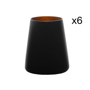 Image de Stolzle _Lausitz Verres 380ml I Verres à boire lot de 6 I lot lavable au lave-vaisselle I forte résistance aux chocs I Verres polyvalents pour de l’eau du jus de fruits du vin I Noir Bronze