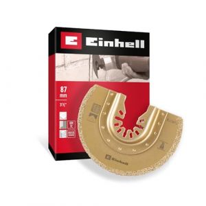 Einhell Original lame de scie demi-ronde en métal dur 87 mm (forme demi-ronde, saupoudrage de métal dur, fonction de changement rapide Open Back, convient pour les outils multifonctions)