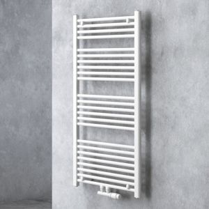 Radiateur de Salle de Bain Sèche-Serviette 120x60cm Tubulaire Vertical Chauffage Électrique Blanc avec Résistance pour Radiateur 600W rhe - Doporro