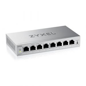 Zyxel Switch Ethernet 8 Ports | Conmutateur Gigabit Manageable en Web | QoS, Link Aggregation, VLAN, IGMP Snooping | sans Ventilateur | Desktop [GS1200-8v3]