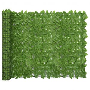 VidaXL Écran de balcon avec feuilles vert 300x150 cm