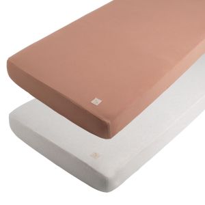 Sauthon Lot de 2 draps housse en coton pour lit b&eacute;b&eacute;