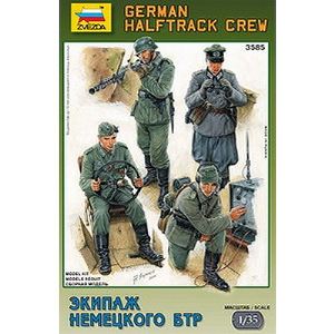 Zvezda Maquette German Halftrack Crew - Echelle 1:35