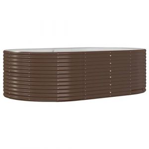VidaXL Jardinière Marron 212x140x68 cm Acier enduit de poudre