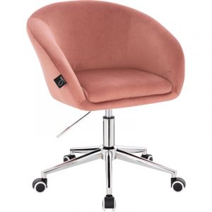 Louisa Chaise de bureau Chaise pivotante Chaise de bureau réglable en hauteur Rose - Svita