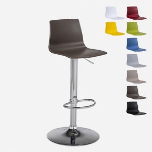 Grand Soleil Tabouret bar de cuisine design mat r&eacute;glable en hauteur Imola Matt, Couleur: Marron